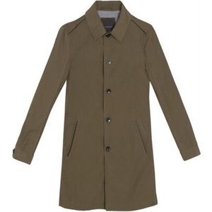 ZARA MAN Trench Coat in Olive Green | Size Medium | Ref. 4963/354